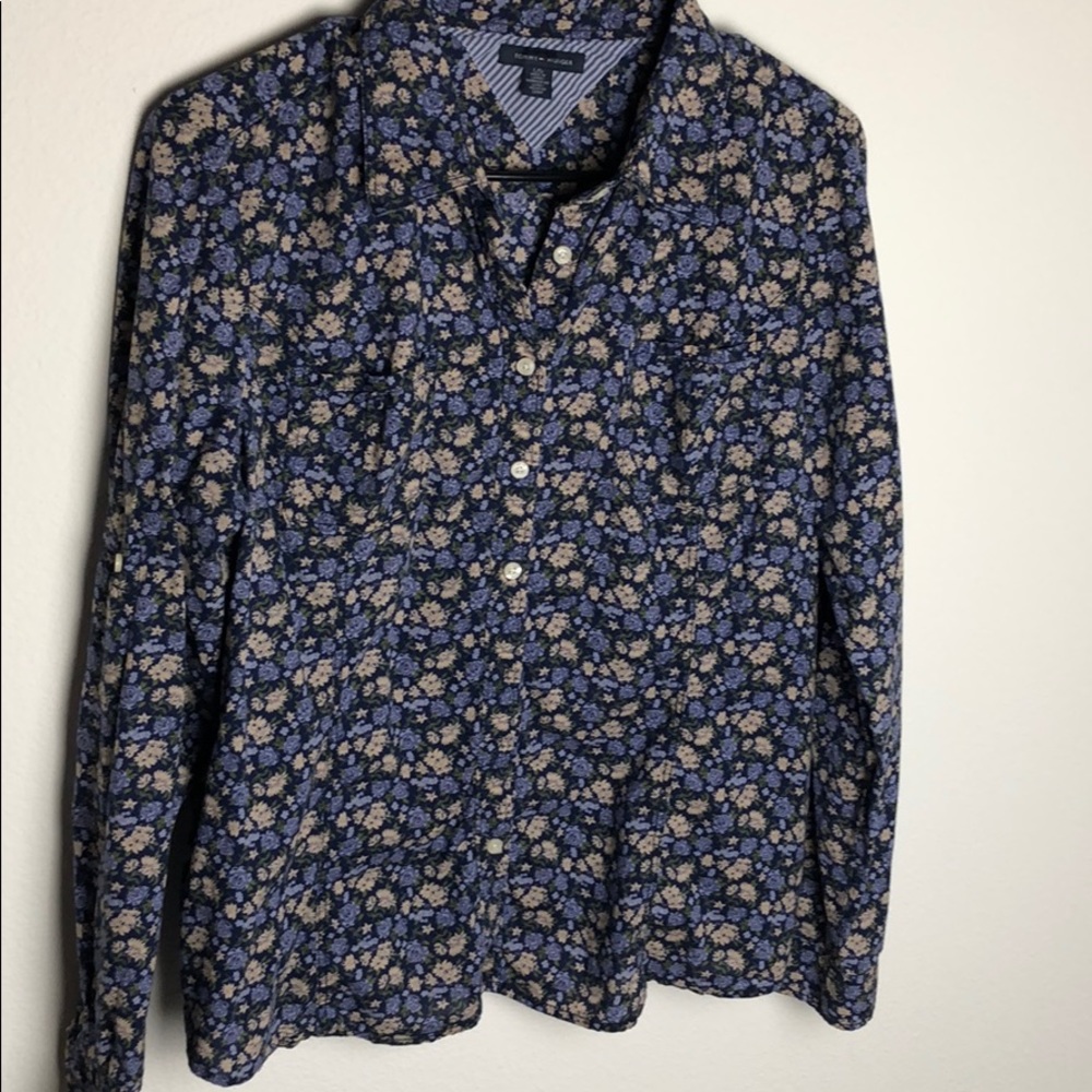 Tommy Hilfiger Floral Print Cotton Button Up - Picture 2 of 5